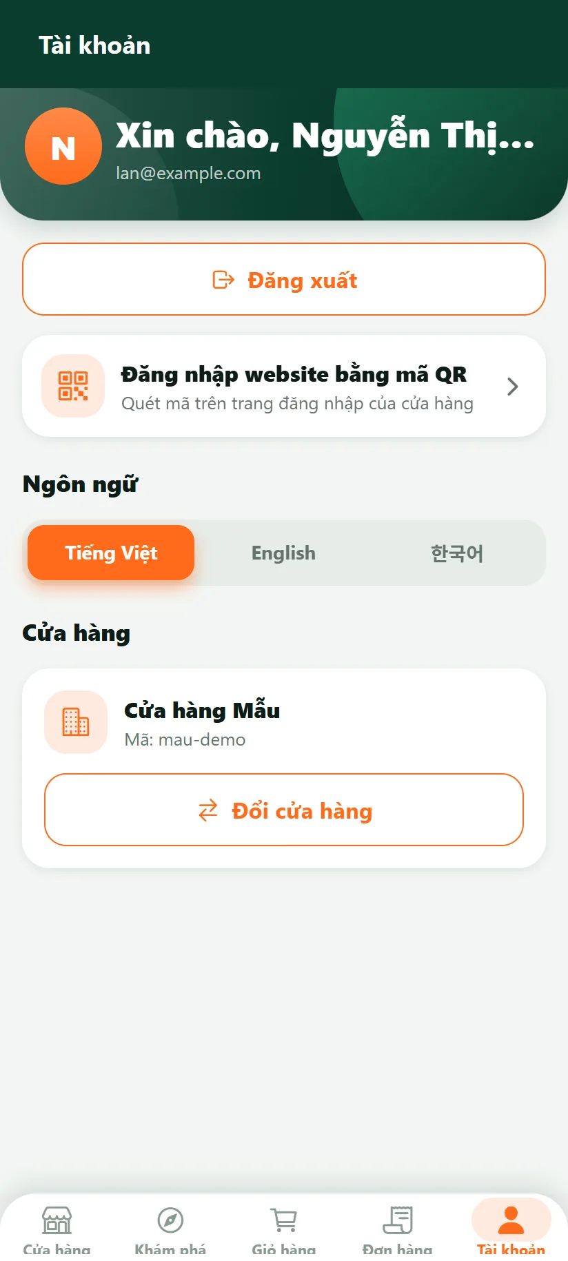 Đã đăng nhập