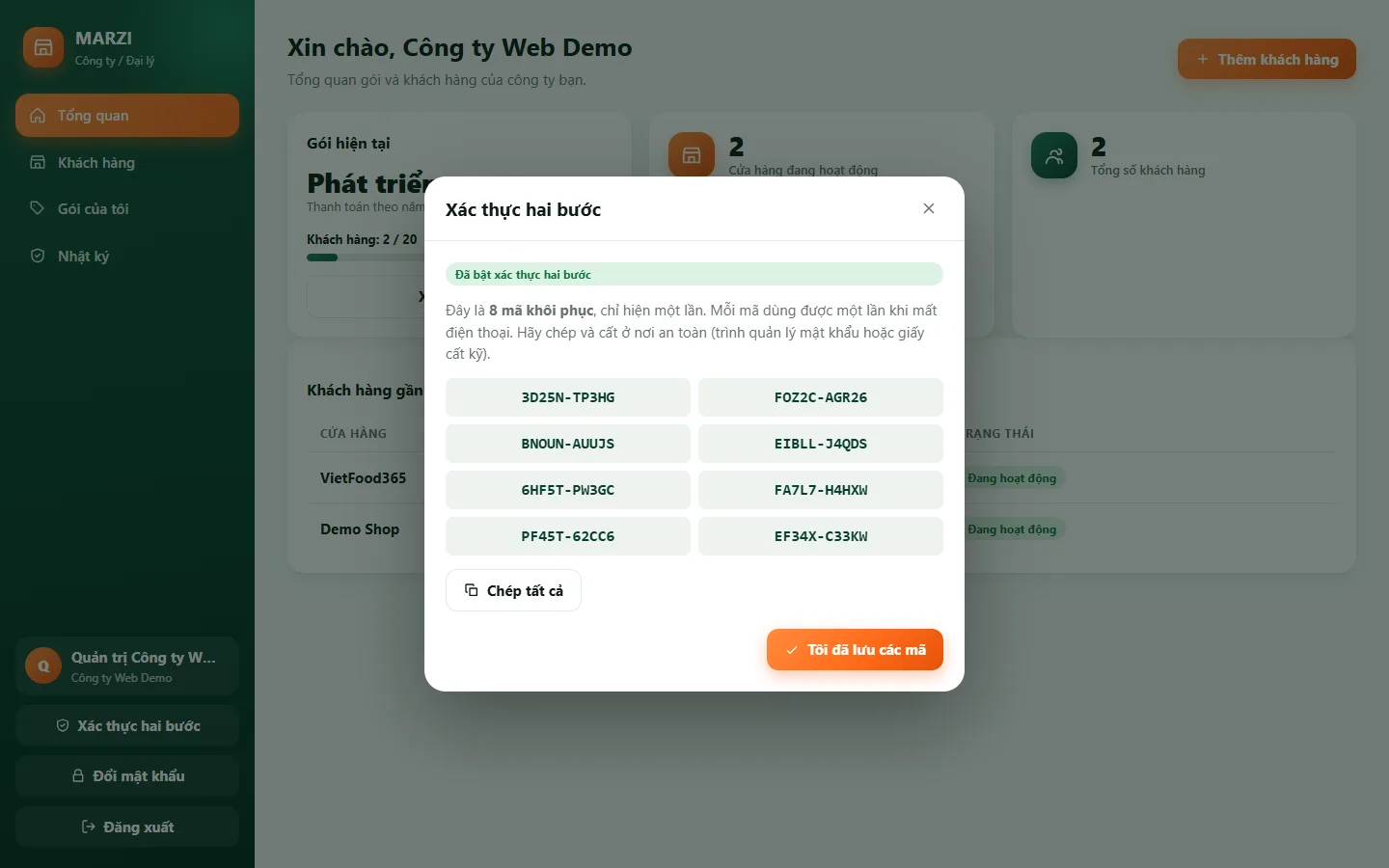 Tám mã khôi phục