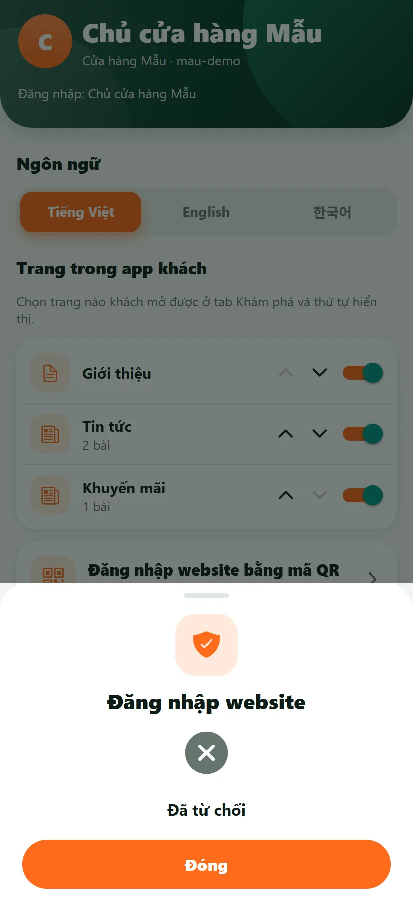Đã từ chối